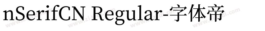 nSerifCN Regular字体转换